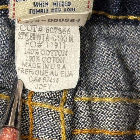 True Religion Joey Low Rise Micro Mini Cut Off Blue Denim Jean Shorts Size 28 - Picture 5 of 8